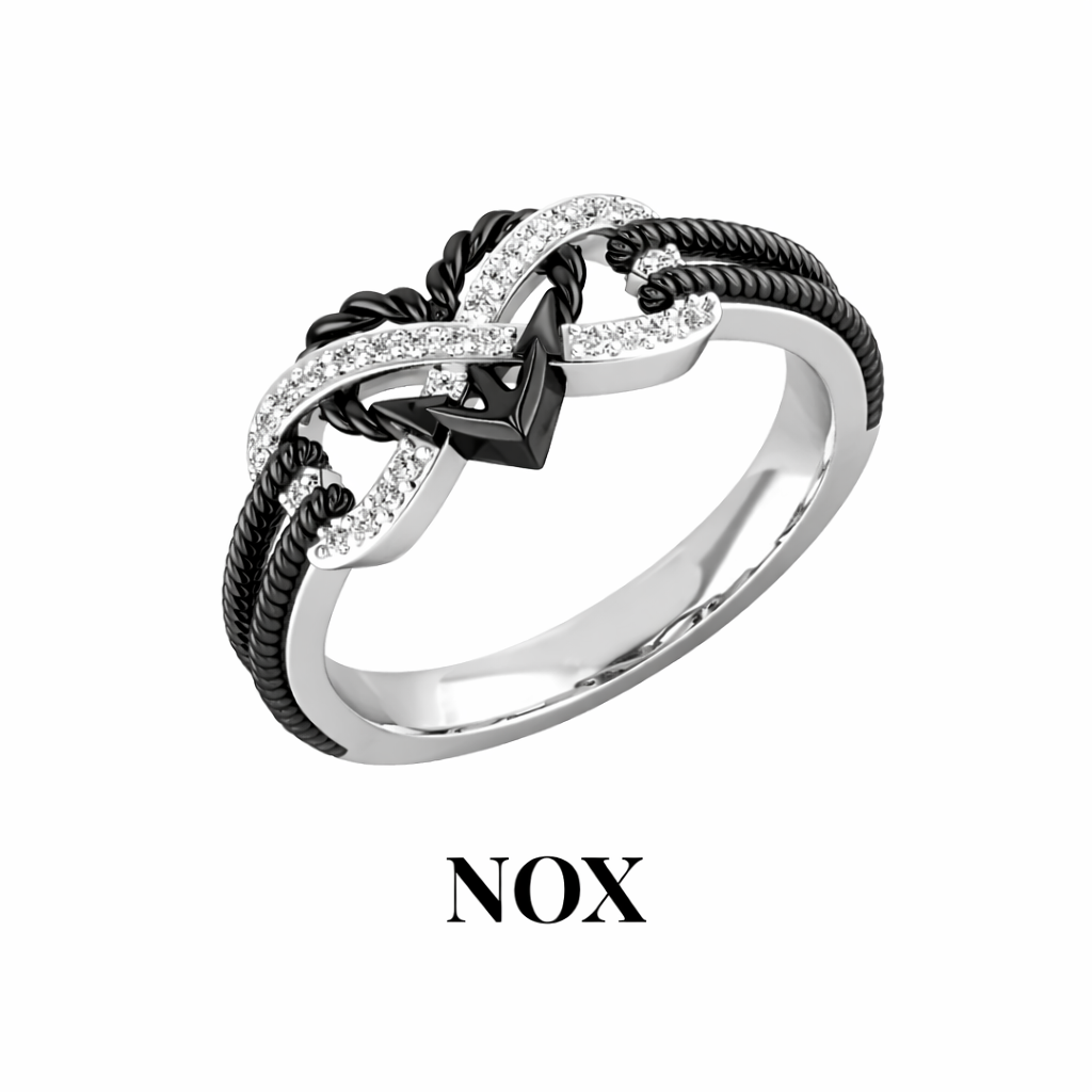 OBSIDIAN DARK couples rings gothic alternative jewelry