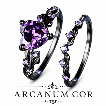 dark alternative couples rings NOXARIS premium set