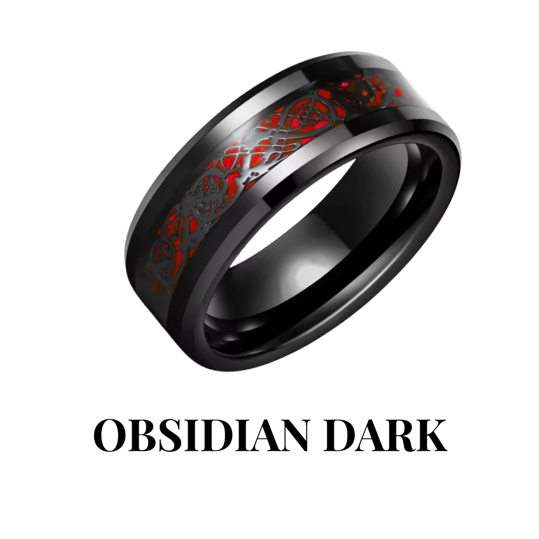 IGNIS DARK couples rings alternative dark mens design